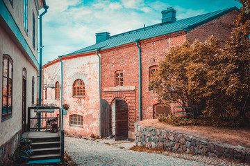 Finland. Helsinki. Fortress Suomenlinna. Sveaborg. Finnish fortress in Helsinki. Stone fort in...