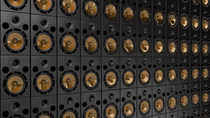 Golden Speaker Wall 02