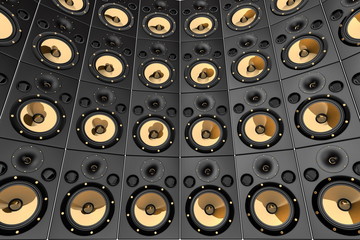Golden Speaker Wall 07