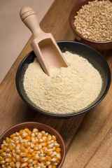 Cornmeal and corn