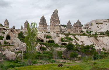 View of cave houses in Gereme