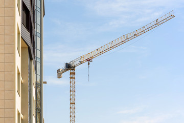 Tower crane at a construction site