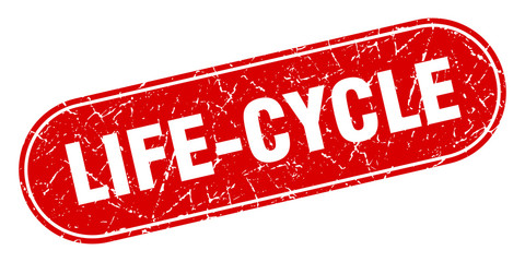 life-cycle sign. life-cycle grunge red stamp. Label