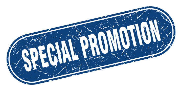 Special Promotion Sign. Special Promotion Grunge Blue Stamp. Label