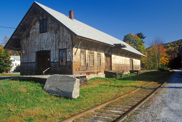 A deserted train station in Great Barrington, Massachusetts
