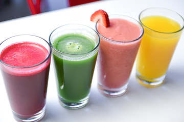 fresh fruit smoothies and juices