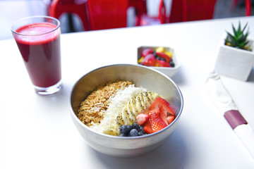 breakfast bowl with fruit