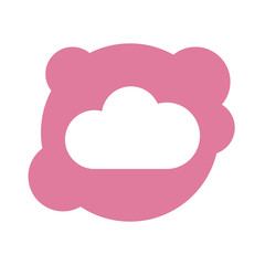 cloud computing server technology block style icon