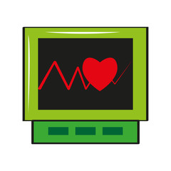 Isolated electrocardiogram icon