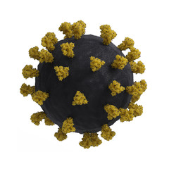 SARS-CoV-2 Virus | Illustration based on actual structural biology data with accurate scaling:
Surface spikes based on Cryo-EM structure of spike glycoprotein (Veesler et ali., 2020).