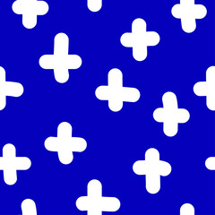 Fototapeta premium Abstract seamless pattern background. Blue and white colored swatch for design wrapping paper, wallpaper, bag or dress textile etc.
