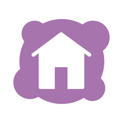 house building facade block style icon