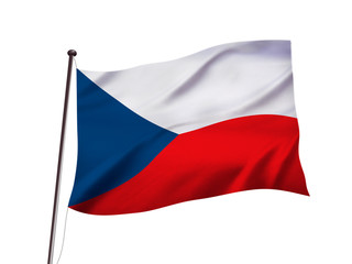 Fototapeta na wymiar チェコの国旗イメージ、3dイラストレーション 