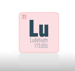 Periodic table single element. Lutetium 173.055