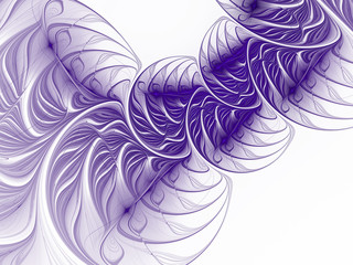 Abstract curl with with intricate texture digitally generated image