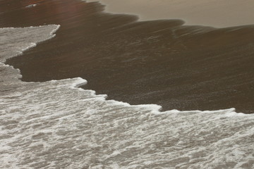 Five Lands sand beach shore in summer, Italy.