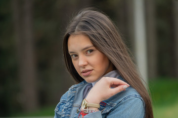Fototapeta premium Portrait of fashionable young woman