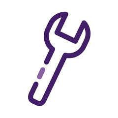 wrench key tool line style icon