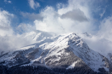 Fototapeta na wymiar snow-covered mountains