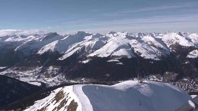 Big total picture of the mountains of the Alpine (Alps) in Switzerland (Swiss)