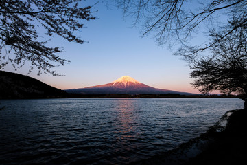 田貫湖からの赤富士