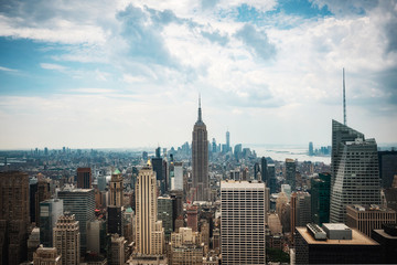 Fototapeta na wymiar Panoramic view of Manhattan skyline, New York City, United States of America. 
