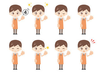 人物セット＿４＿スーパー店員＿男性