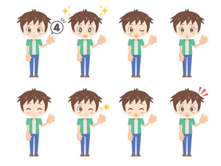 人物セット＿４＿男性＿グリーン