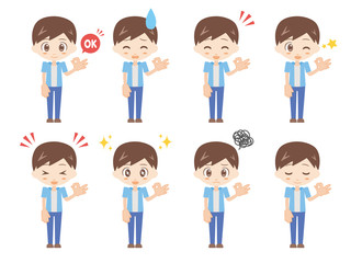 人物セット＿OK＿男性＿ブルー