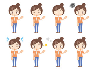 人物セット＿ご案内＿女性＿オレンジ