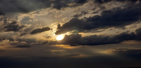 sunset in the mountains