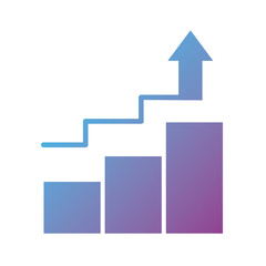 Fototapeta premium statistics bars silhouette style icon