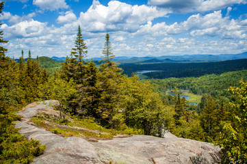 Fulton Chain Lakes view from the Adirondack Mountains in Upstate New York. Taken from the mountain...