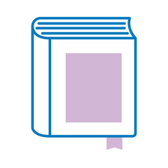 text book with ribbon marker line style icon