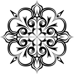 Mandalas for coloring book.Decorative round ornaments.Unusual flower shape.Oriental vector. Creative white color mandala design.on green background.