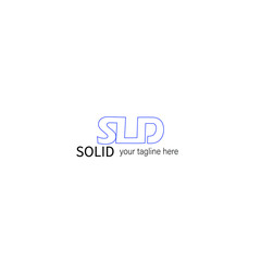SOLID logo vector in blue line