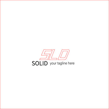 sld . SOLID logo vector in red square line
