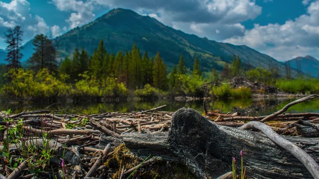 Lake Fishing Slider In colorado Mountains Time Lapse Timelapse Time-Lapse 4K