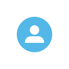 User profile vector icon. Person character pictogram for apps and social media profiles.