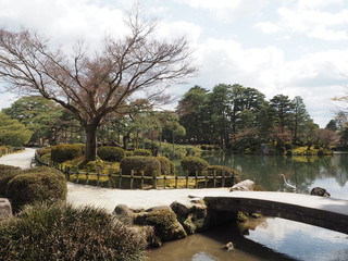 Naklejka premium kenrokuen garden in kanazawa