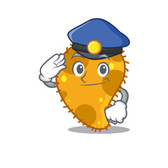 Police officer mascot design of pseudomonas wearing a hat