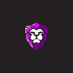 Lion Symbol Logo with Shield Shaped