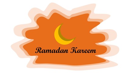 Illustration of Ramadan Kareem. Month of fasting for Muslims with mosque and pattern