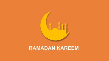 Illustration of Ramadan Kareem. Month of fasting for Muslims with mosque and pattern