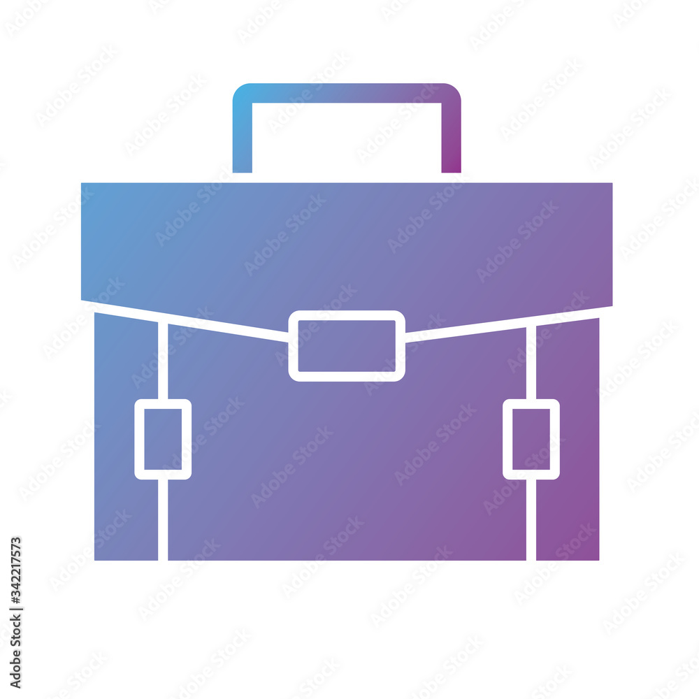 Wall mural portfolio briefcase silhouette style icon