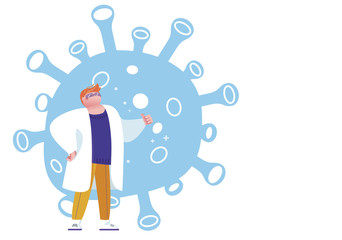 Laboratory assistant, scientist, doctor. The doctor shows a like/