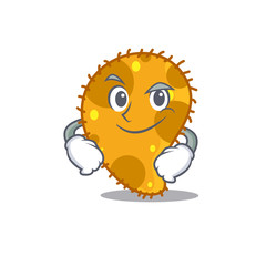 Obraz premium A mascot design of pseudomonas having confident gesture