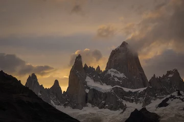 Crédence de cuisine en verre imprimé Alpamayo Mount Fitz Roy in Patagonia Argentina