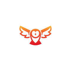 Creative Pin Owl Logo - Icon