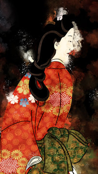 見返り美人 の画像 184 件の Stock 写真 ベクターおよびビデオ Adobe Stock